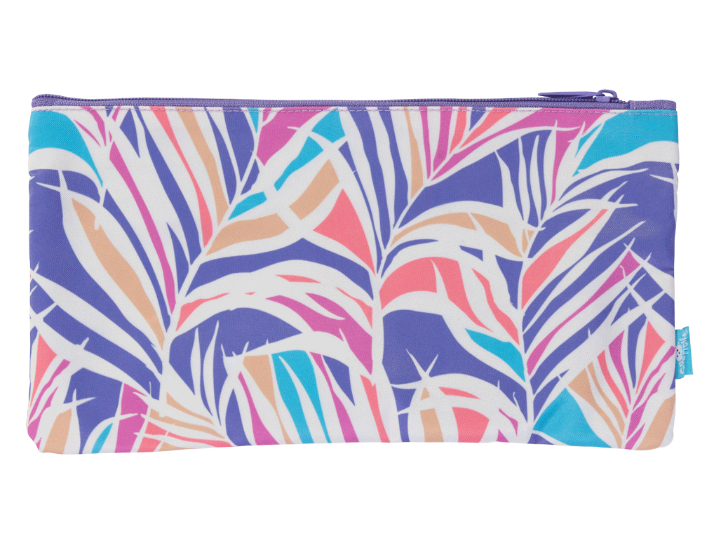 Twin Zip Pencil Case - Paradise Palms