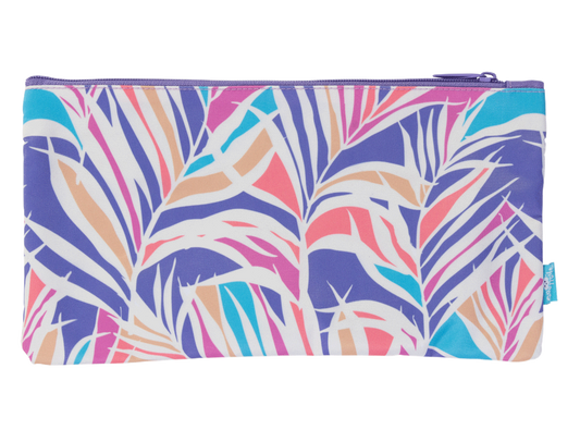 Twin Zip Pencil Case - Paradise Palms