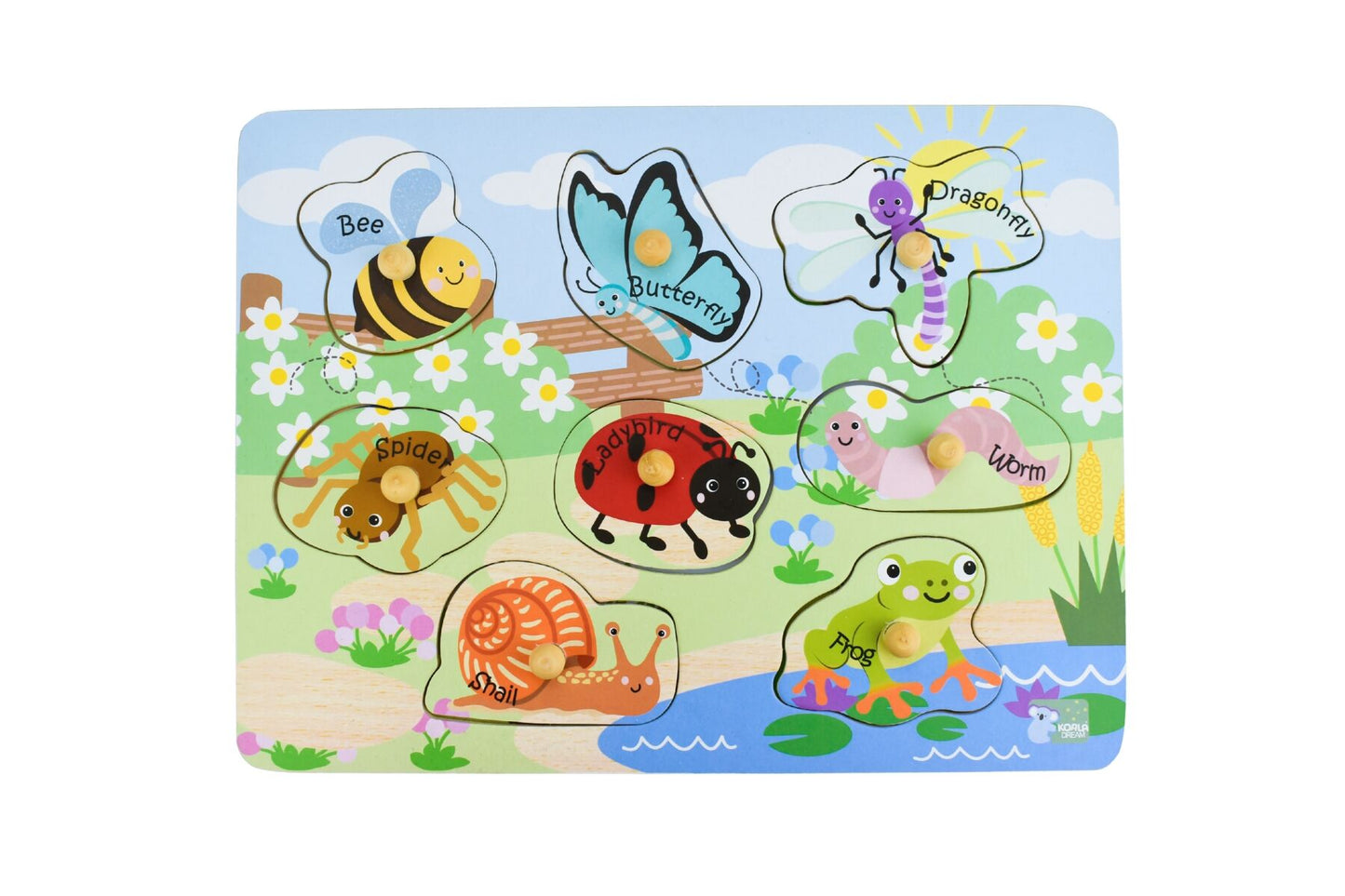2 in 1 Insects and their homes Peg Puzzle