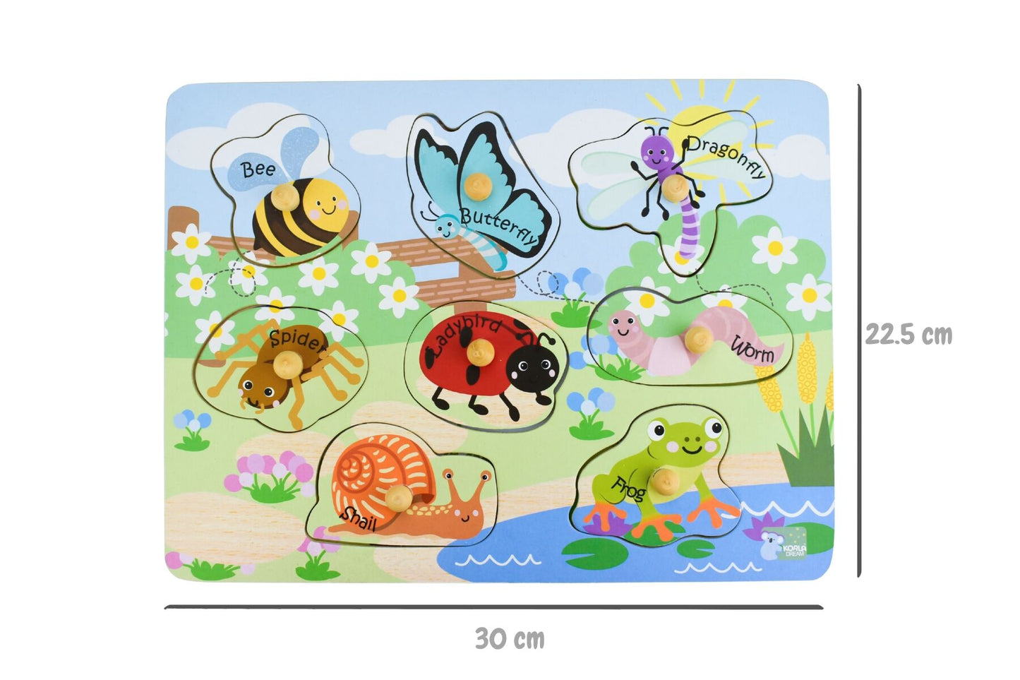 2 in 1 Insects and their homes Peg Puzzle