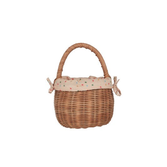 Rattan Berry Basket with Lining – Gumdrop