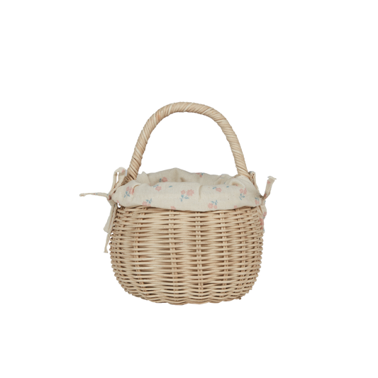 Rattan Berry Basket with Lining – Pansy