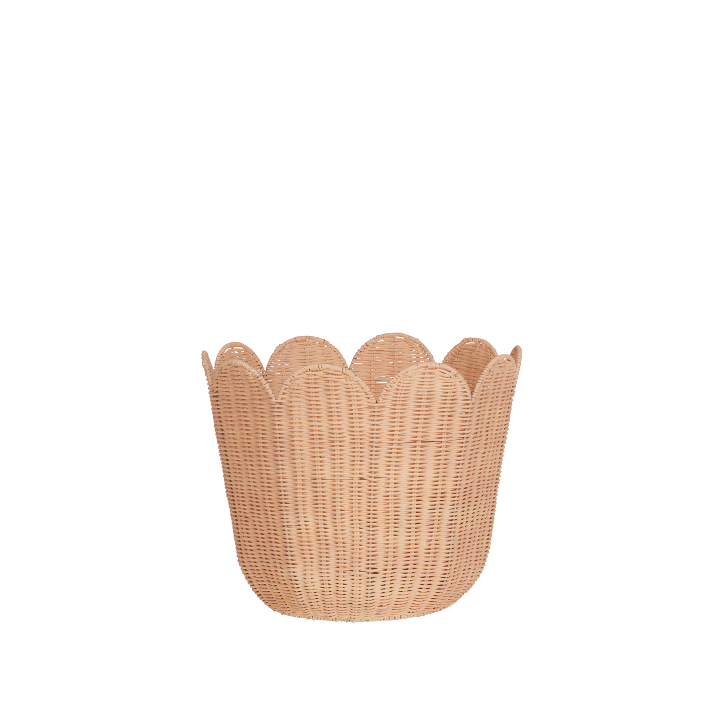 Rattan Tulip Basket - Seashell Pink