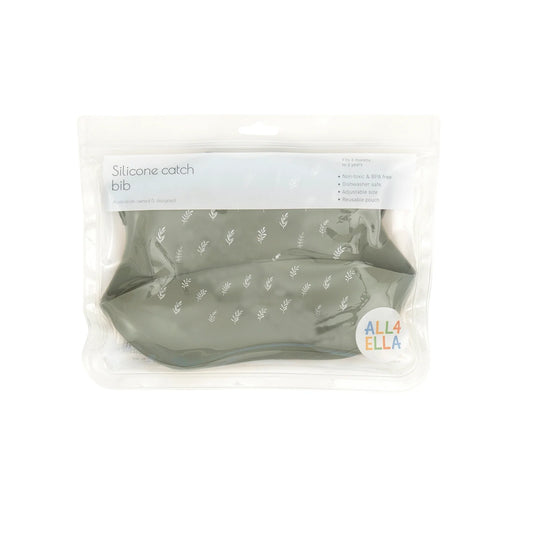 Silicone Catch Bib - Olive