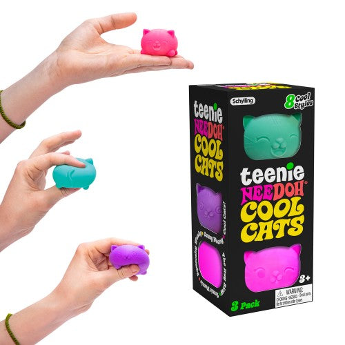 Teenie Nee-Doh Cool Cats  (set of 3)