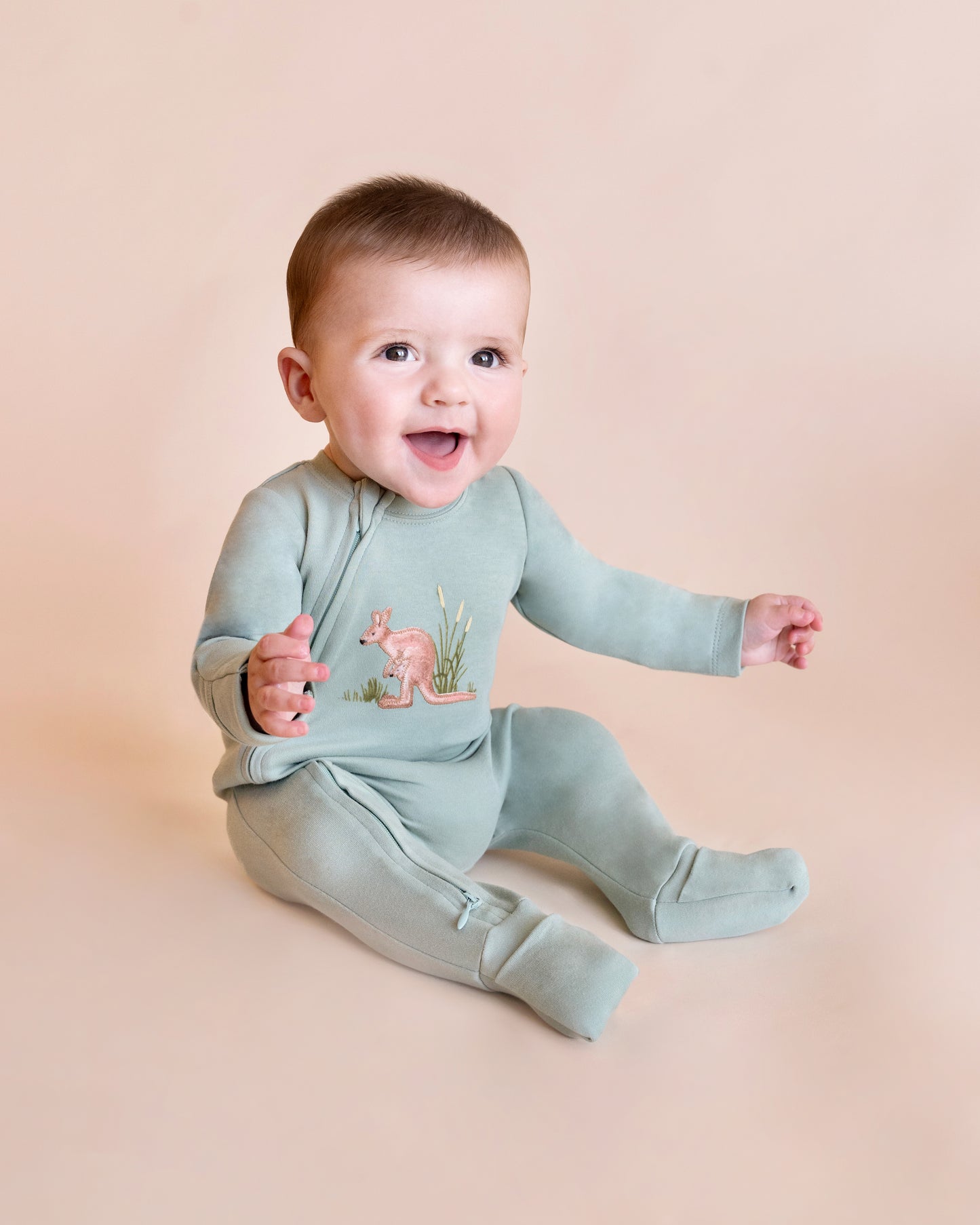 Charlie Kangaroo Organic LS Zipsuit