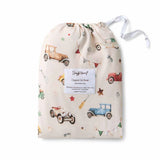 Vintage Cars Organic Fitted Cot Sheet