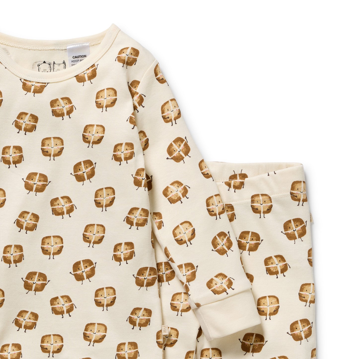 Hot Cross Buns Organic Long Sleeve Pyjamas