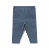 Twilight Blue Organic Rib Legging