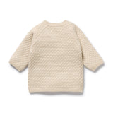 Cream Organic Knitted Bubble Kimono Cardigan