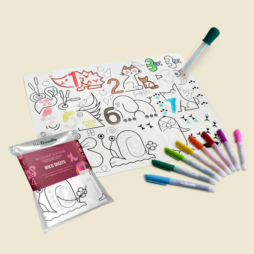 Hey Doodle Sensory Mat - Wild Digits