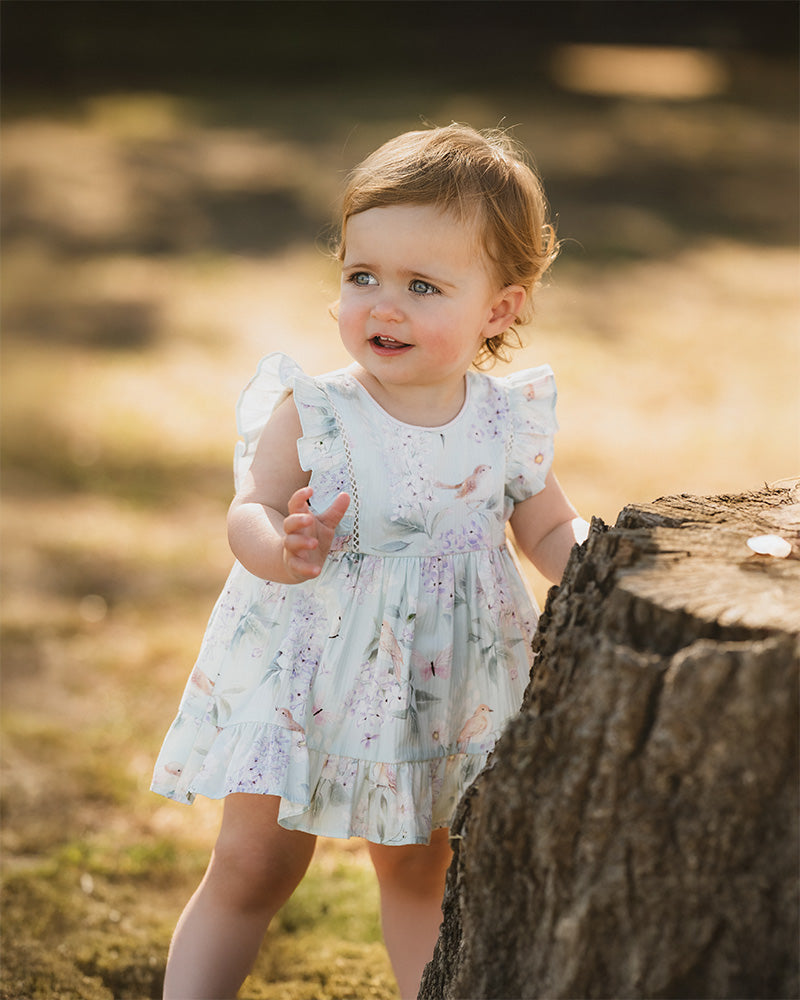 MADELYN Print Overlay Dress