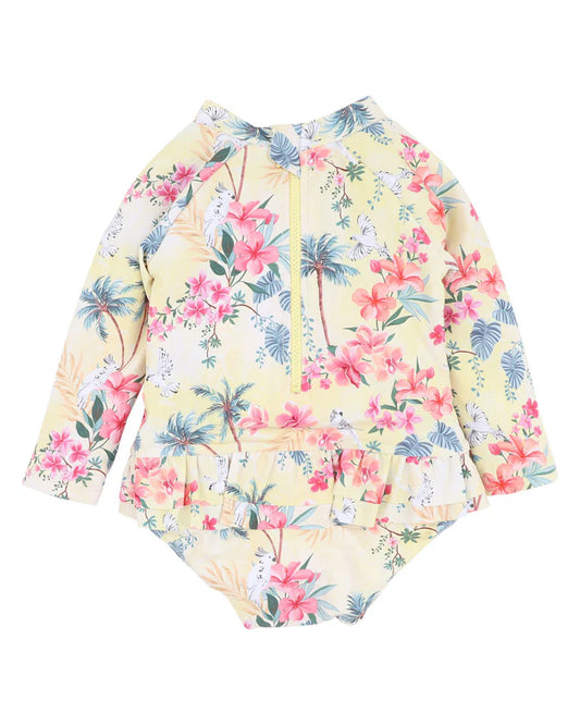 Milana Yellow Long Sleeve Sunsuit