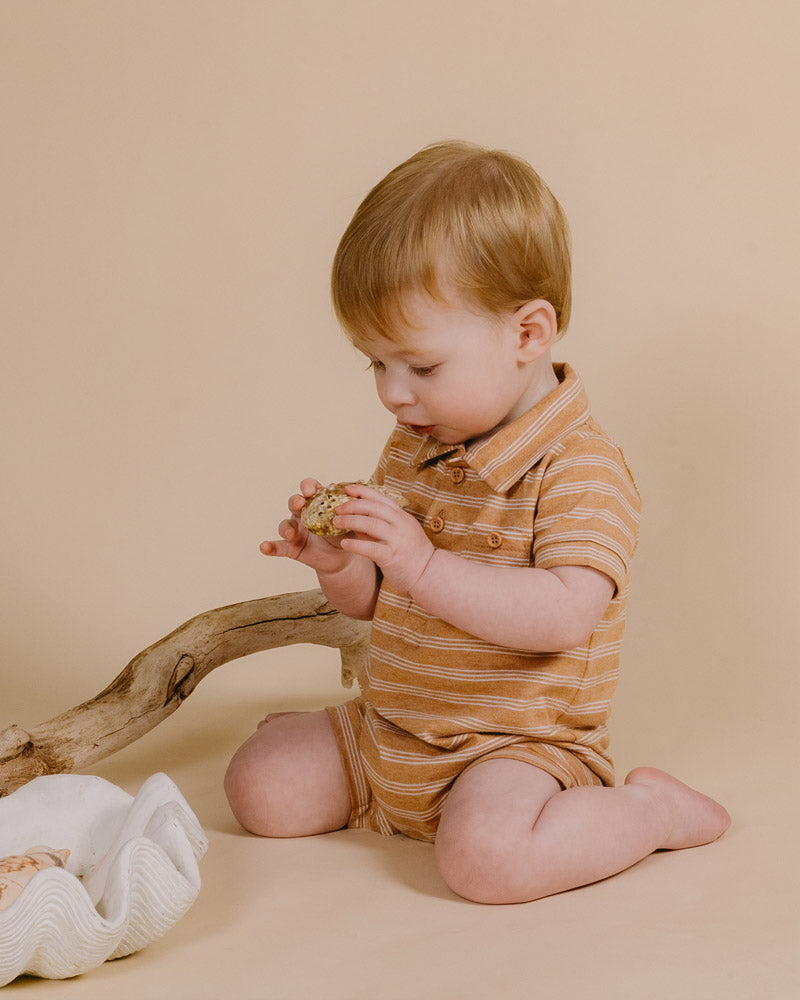 Finley Stripe Polo Romper