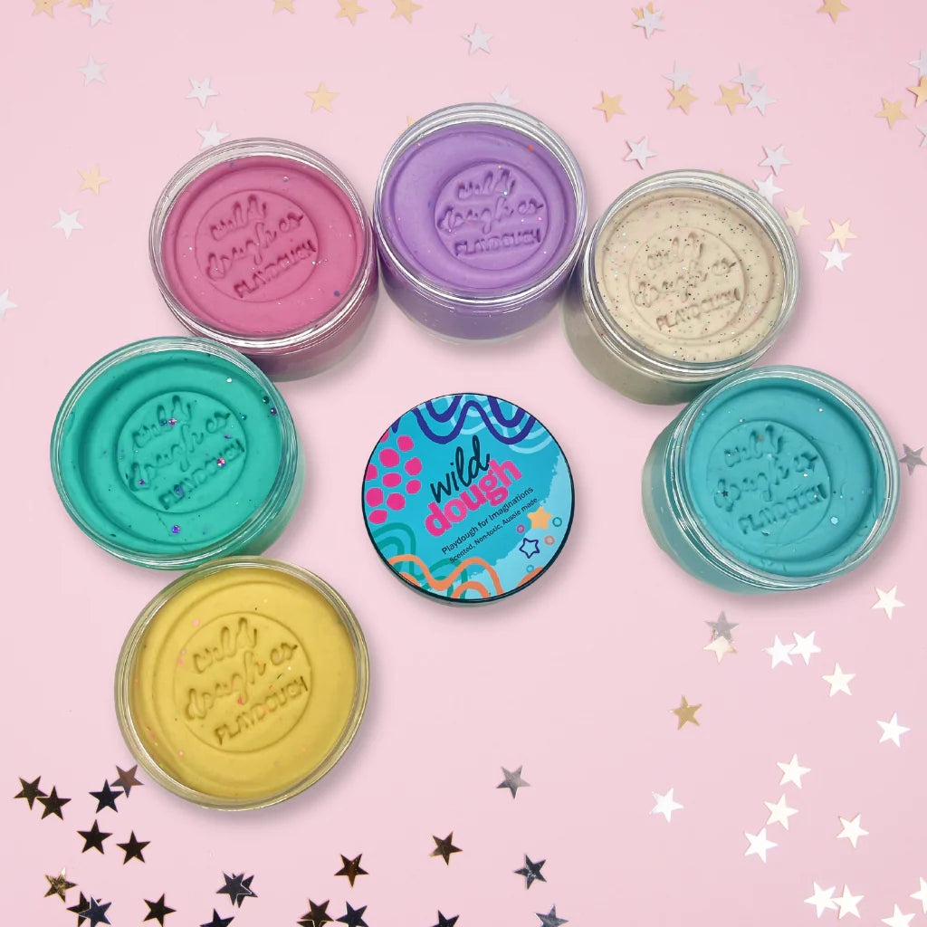Sunshine Lollipop playdough with glitter.