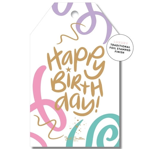 Gift Tag - Kraft Birthday Burst