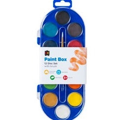 Educational Colours 12 Disc Paint Box