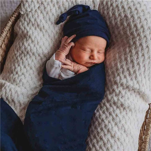 Navy Organic Muslin Wrap