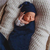 Navy Organic Muslin Wrap