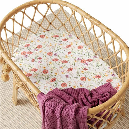 Bassinet Sheet / Change Pad Cover - Meadow