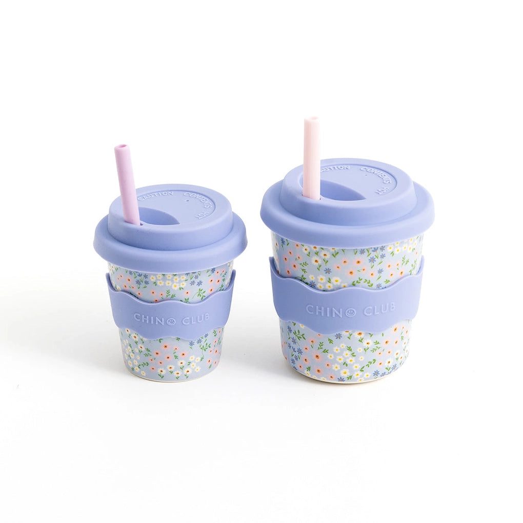 Blue Floral Babychino Cup 4oz