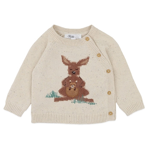 Charlie Organic Kangaroo Knitted Cardigan