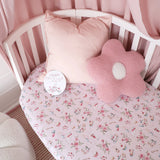 Alice's Tea Party Organic Fitted Cot Sheet