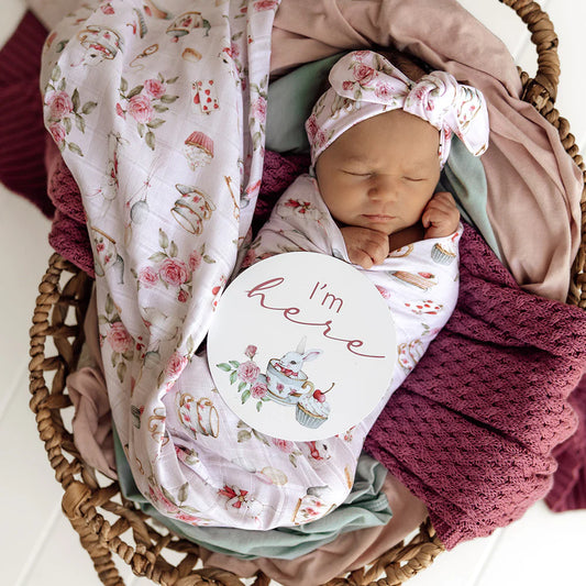 Alice's Tea Party Organic Muslin Wrap