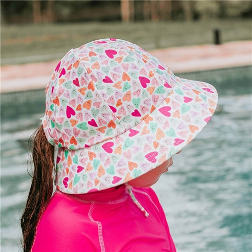 Ponytail Swim Bucket Beach Hat - Sweetheart