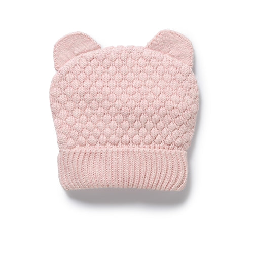 Marshmellow Organic Knitted Bear Hat