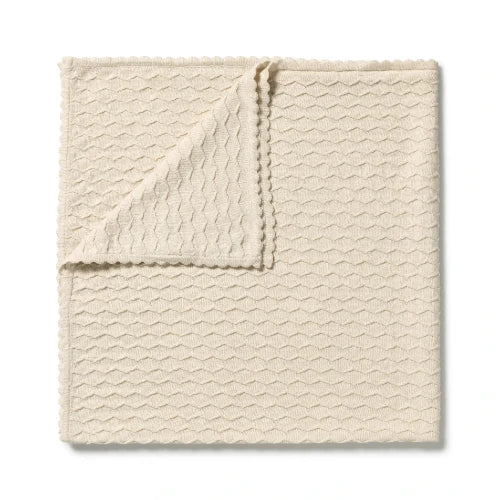 Milk Cloud Organic Knitted Chevron Blanket