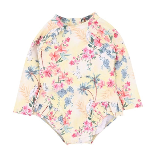 Milana Yellow Long Sleeve Sunsuit