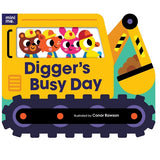 Mini Me - Shaped Board Book - Diggers Busy Day