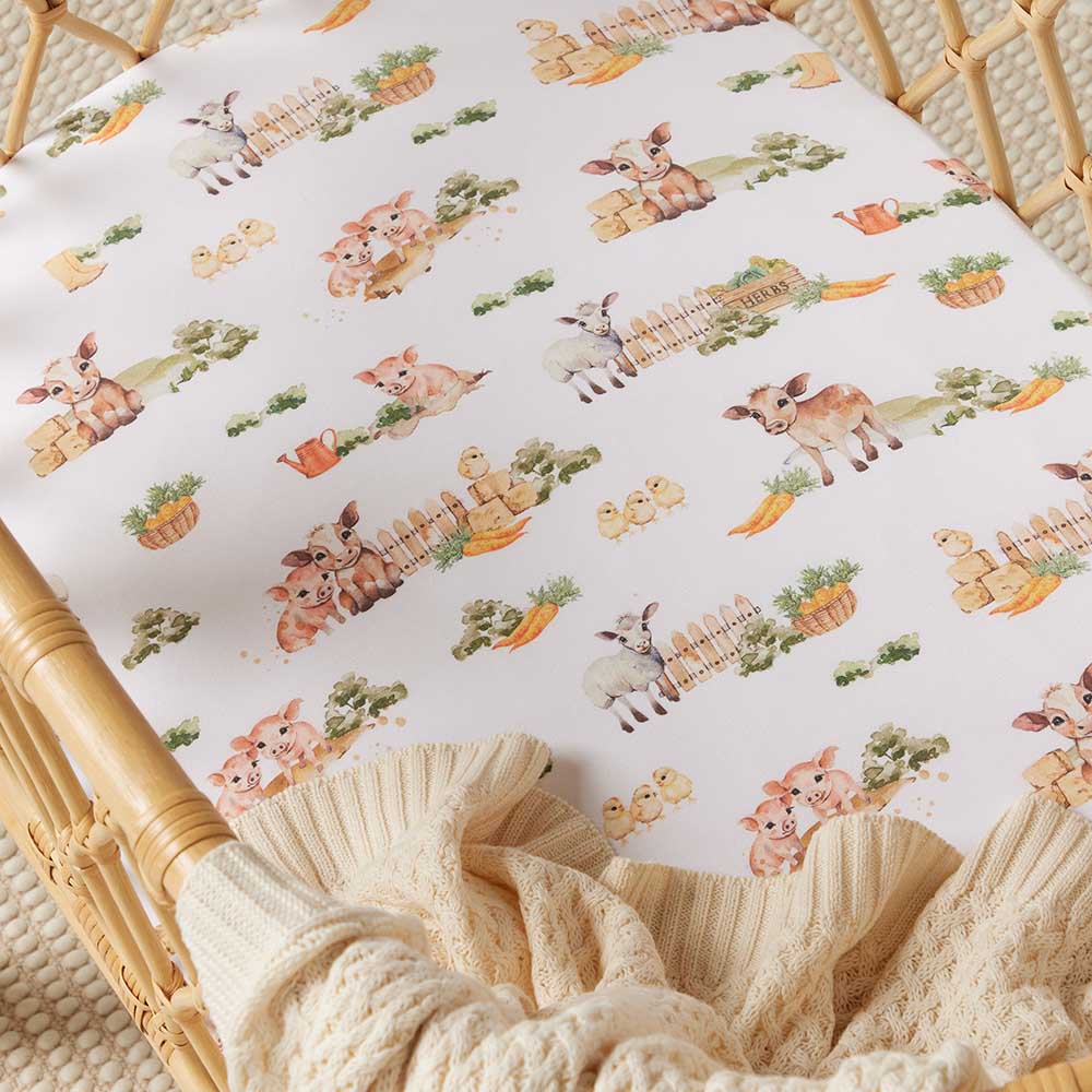 Farm Bassinet Sheet / Change Pad Cover