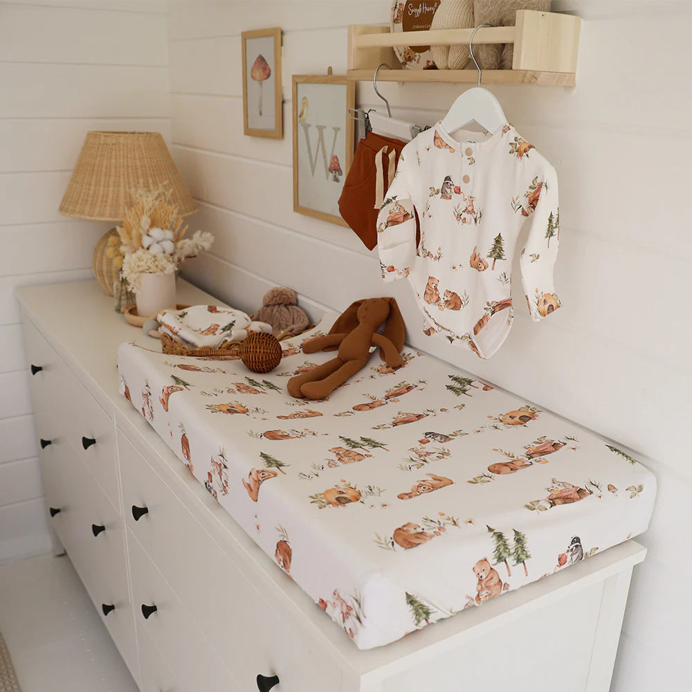 Bears Organic Bassinet Sheet / Change Pad Cover