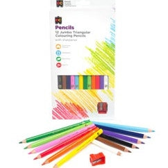 Jumbo Triangular Washable Colouring Pencils