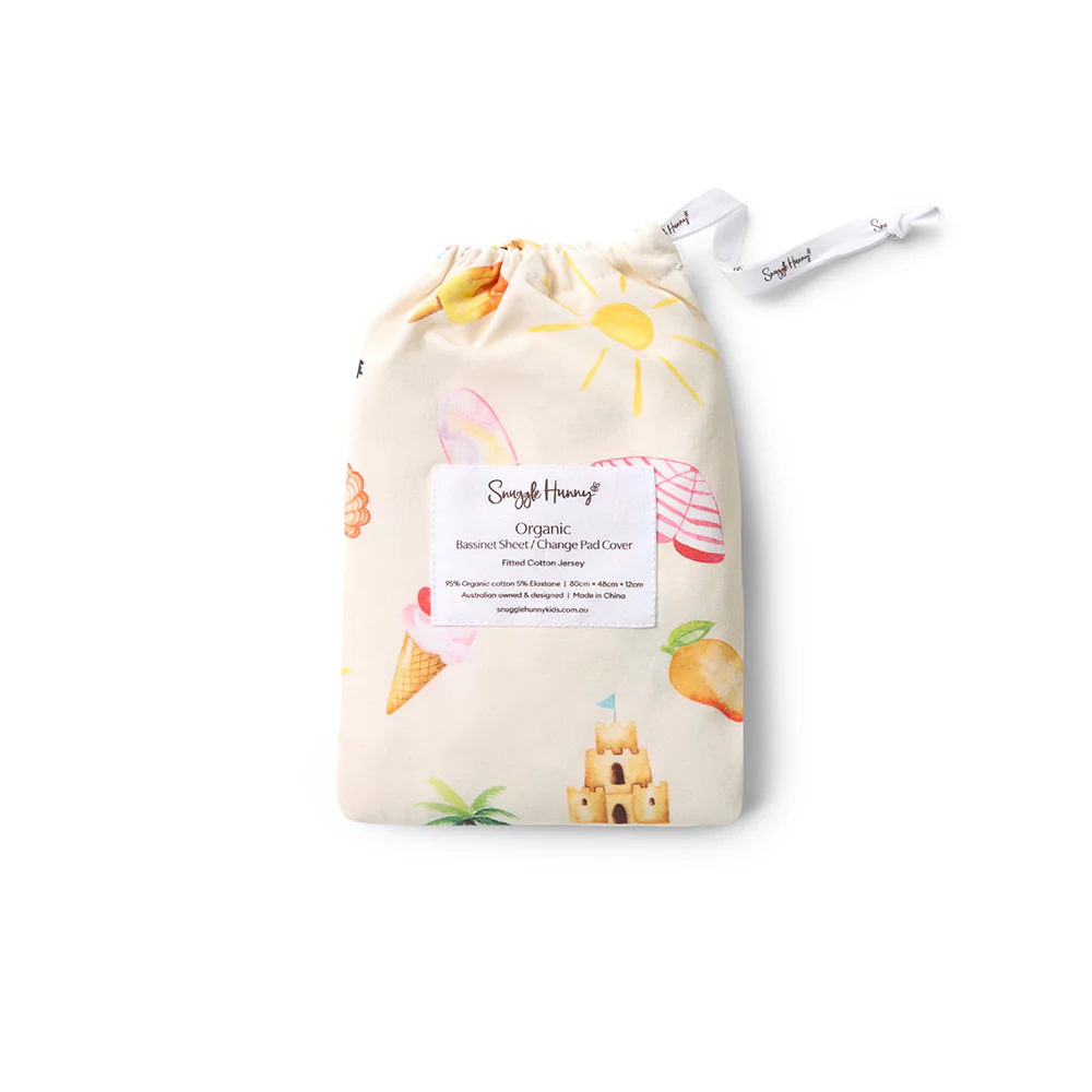 Beach Fun Organic Bassinet Sheet / Change Pad Cover