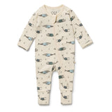 Woolly Whales Organic Zipsuit with Feet