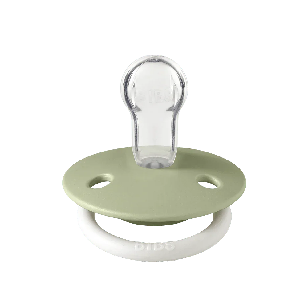 BIBS Dummies De Lux - GLOW - Silicone - Sage/Cloud