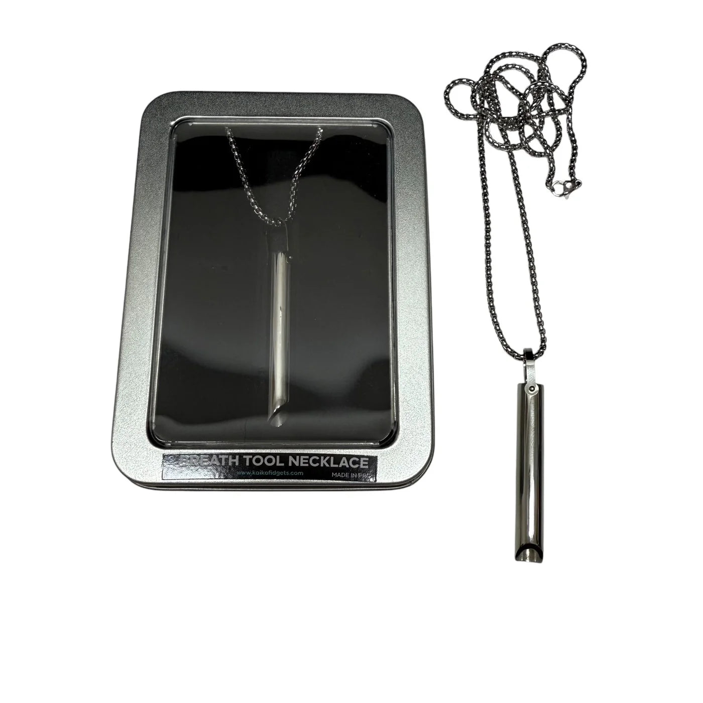 Breath Tool 304 grade Stainless Steel - Mindful Breathing Unisex Necklace