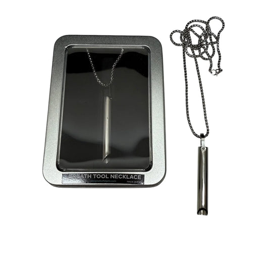 Breath Tool 304 grade Stainless Steel - Mindful Breathing Unisex Necklace