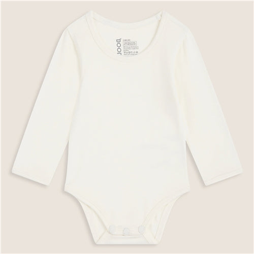 Baby Long Sleeve Bodysuit - Natural White