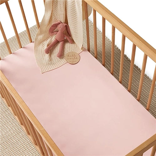 Baby Pink Organic Fitted Cot Sheet