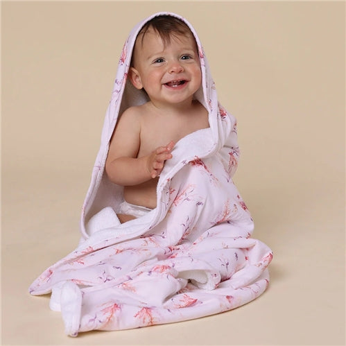 Coral Organic Hooded Baby Towel