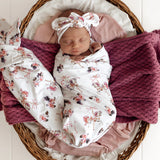 Carousel Organic Jersey Wrap & Top Knot Set