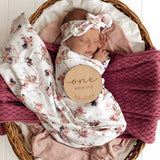 Carousel Organic Jersey Wrap & Top Knot Set