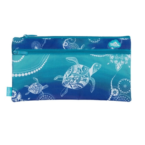 Twin Zip Pencil Case - Turtle of Life