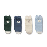 Organic 4pk Baby Socks - Blues