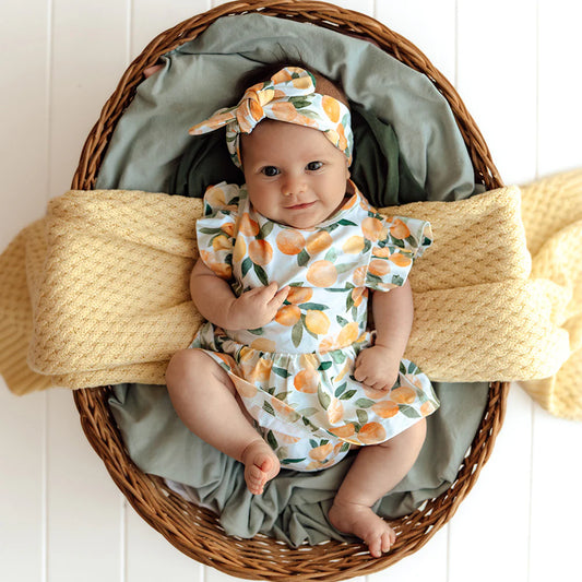 Sunlight Diamond Knit Organic Baby Blanket
