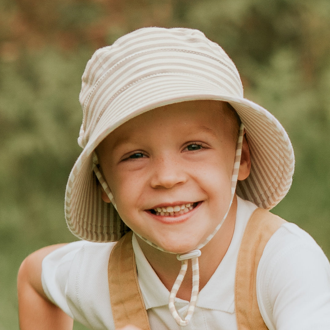 Kids Classic Bucket Hat - Natural Stripe